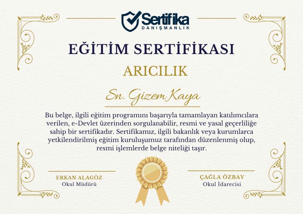 ARICILIK USTALIK & KALFALIK BELGESİ