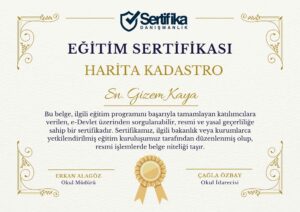 HARİTA KADASTRO USTALIK & KALFALIK BELGESİ