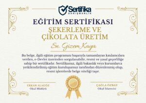 ŞEKERLEME VE ÇİKOLATA ÜRETİM USTALIK & KALFALIK BELGESİ